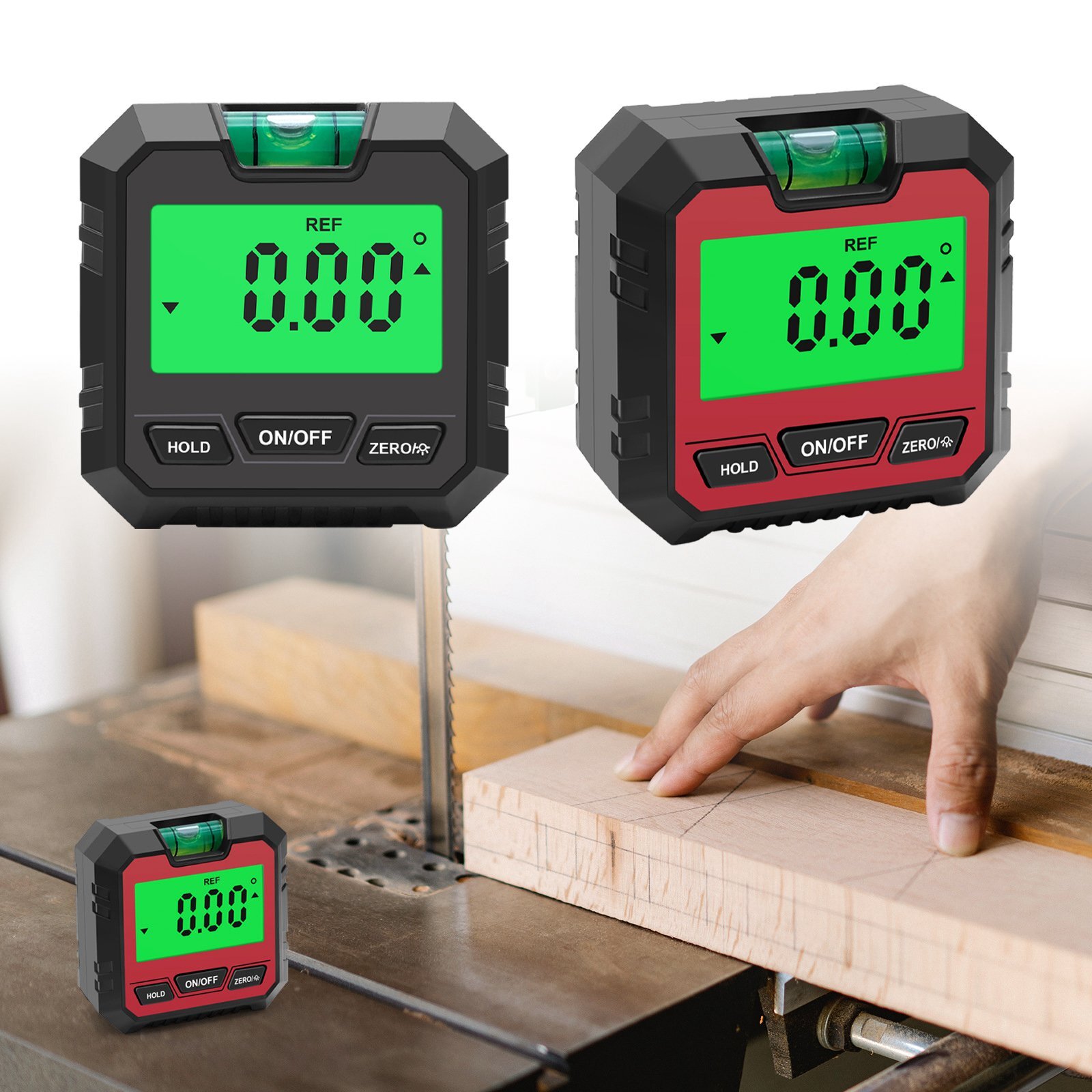 4*90° Red Magnetic Digital Level Box Angle Finder Protractor Goniometer USQrn8f6