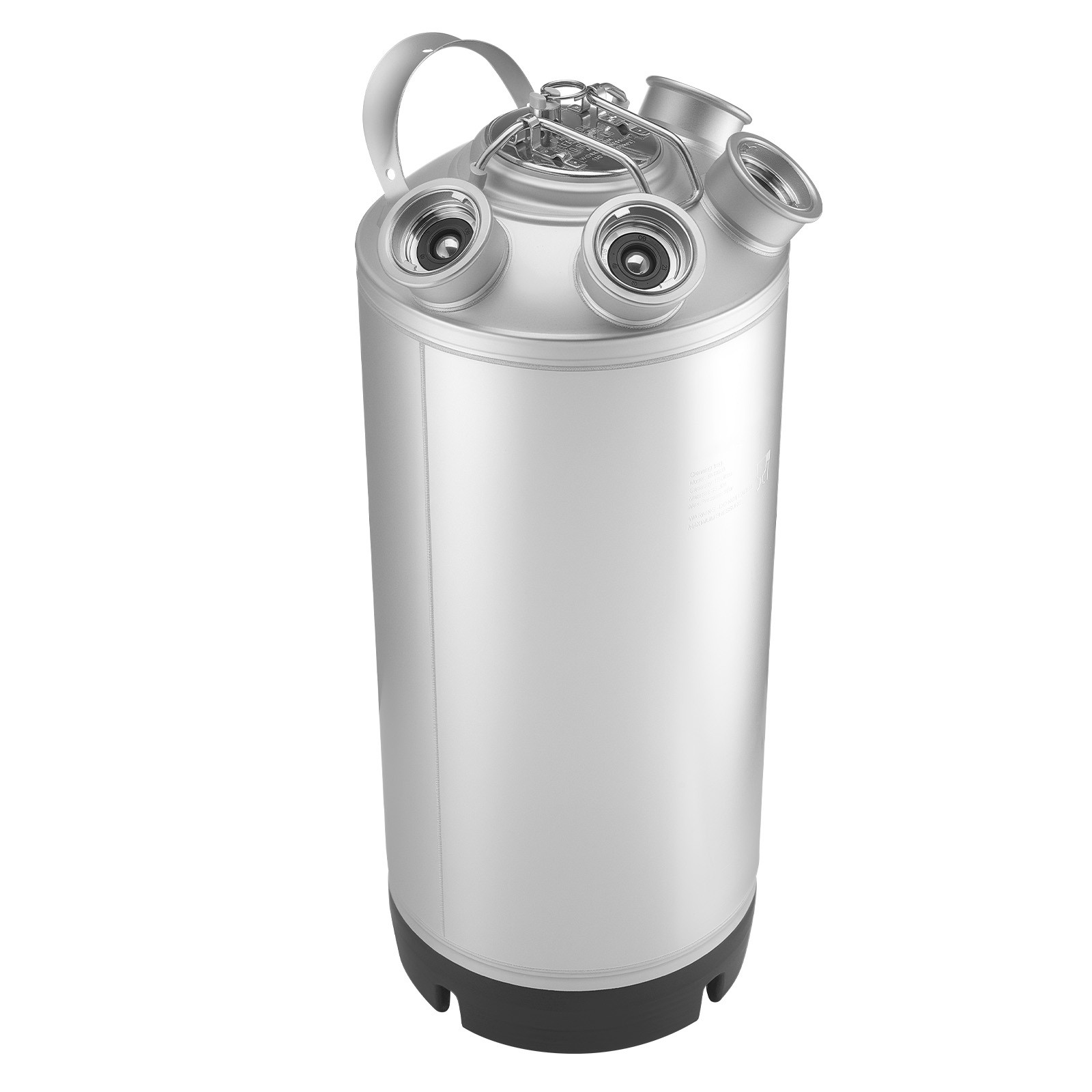 Uimoso 5 Gallon Cleaning Keg for Beer Lines with 4 D Couplers & Rubber Base
