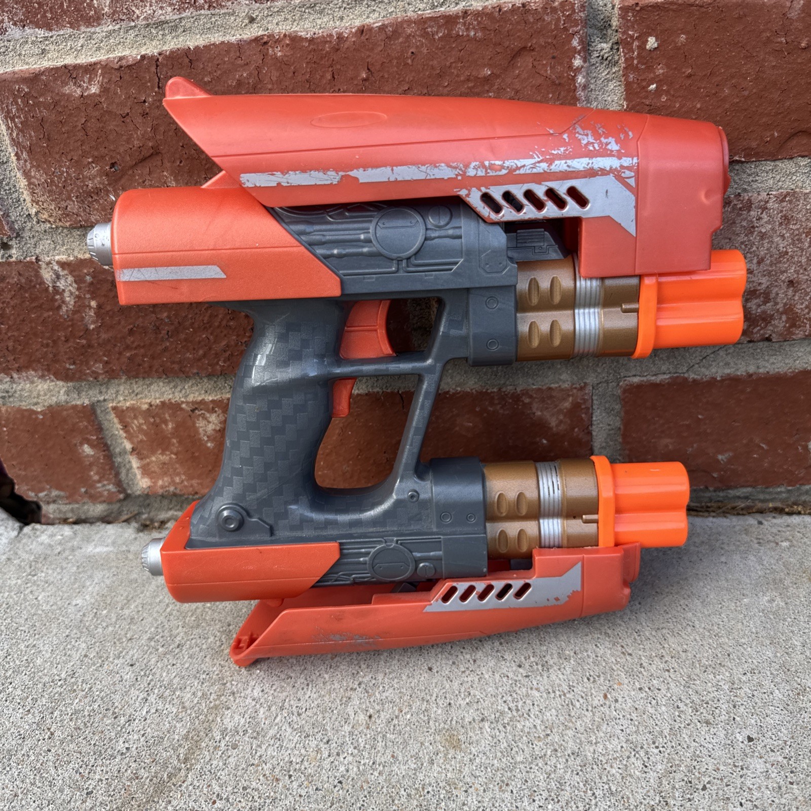 2014 Marvel Guardians Of The Galaxy NERF Star Lord Quad Blaster Dart Gun Cosplay