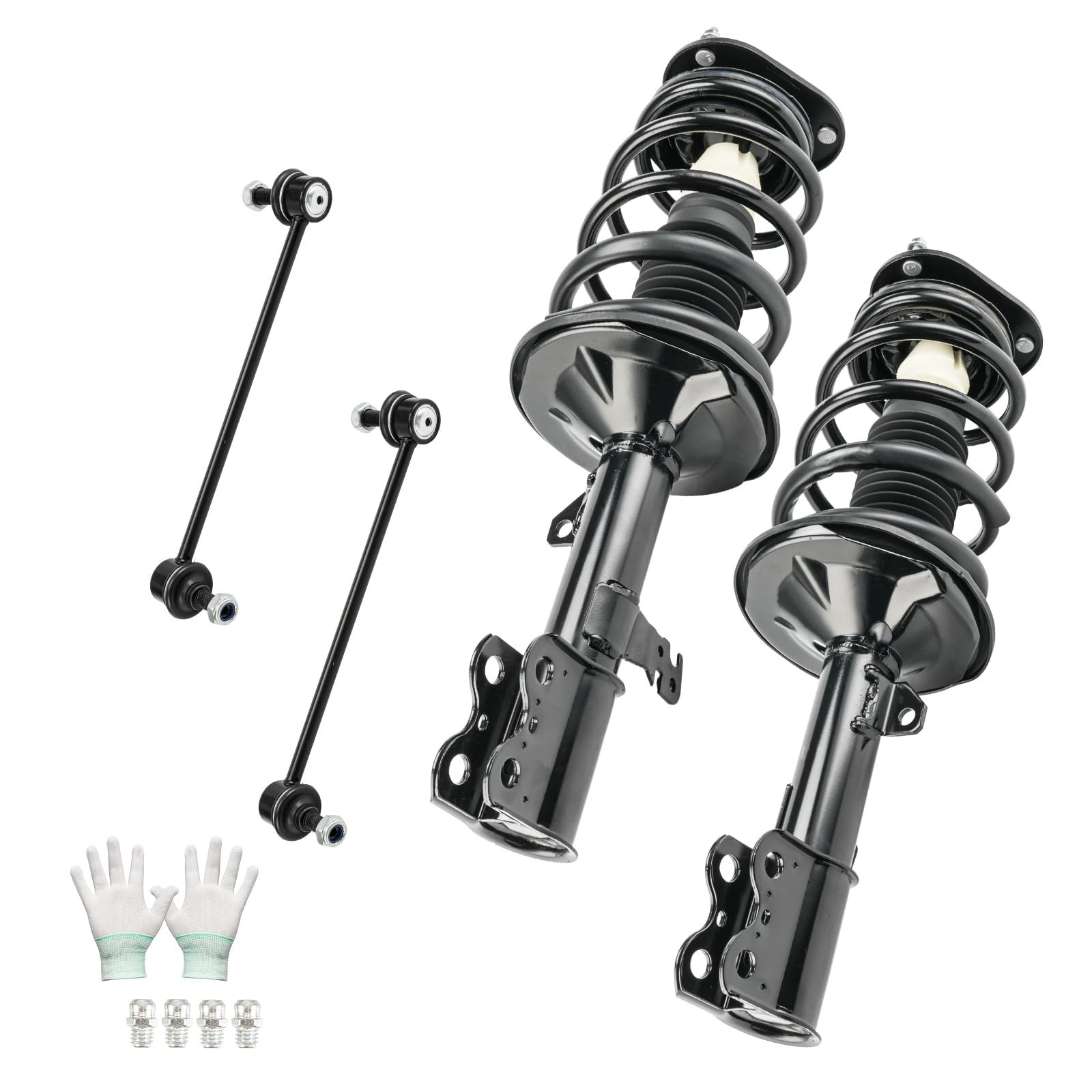 KAX Front Complete Strut & Coil Spring Assembly Sway Bar Stabilizer Link Susp...