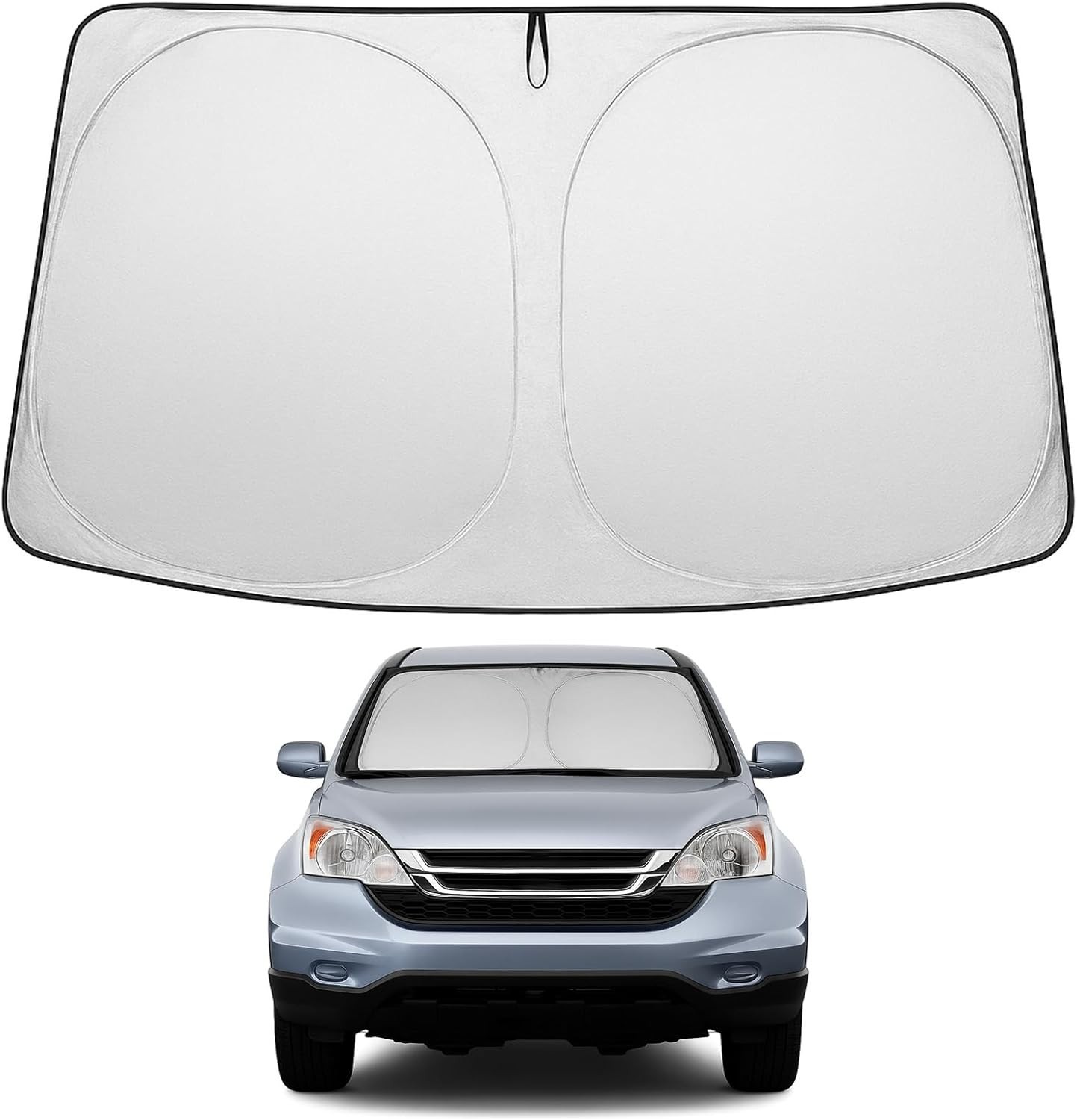 Double Layer Windshield Sun Shade for 2007-2011 Honda CR-V - Blocks 99% UV Rays