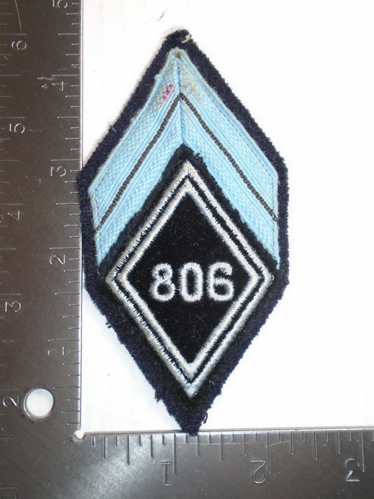 1945- French Army 806th Regional Signals Corporal Sleeve Diamond Patch