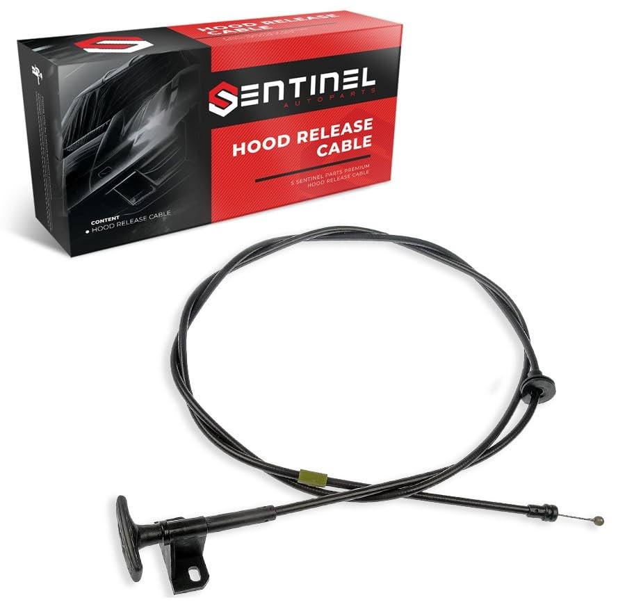 Hood Release Cable & Pull Handle Compatible with 1977-1991 Chevy GMC Pickup