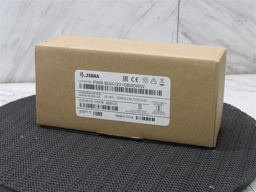 NEW GENUINE Zebra PWR-BGA12V108W0WW Adapter 12 V DC Voltage 9A Output