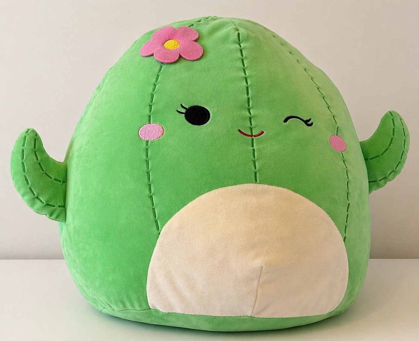 20” Large Cactus Squishmallow Plush Pillow Stuffed Animal Green - Pre owned EUC