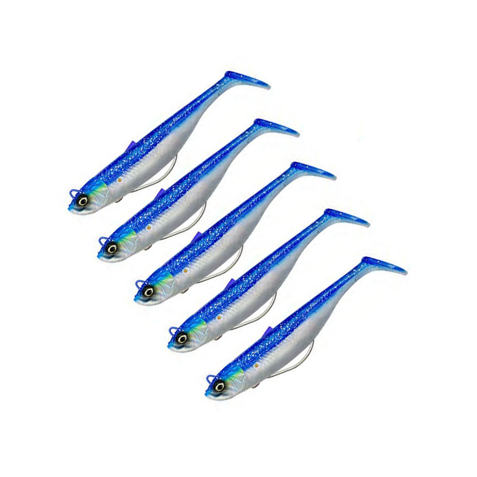 5 x Savage Gear Minnow Sinking Lures Weedless Bass Fishing Jig Head All Colours