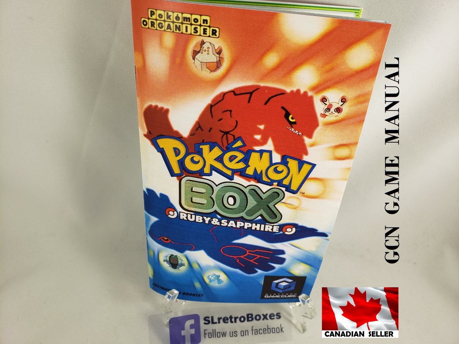 MANUAL GCN - POKEMON BOX RUBY & SAPPHIRE Nintendo Gamecube Replcemnt Instruction