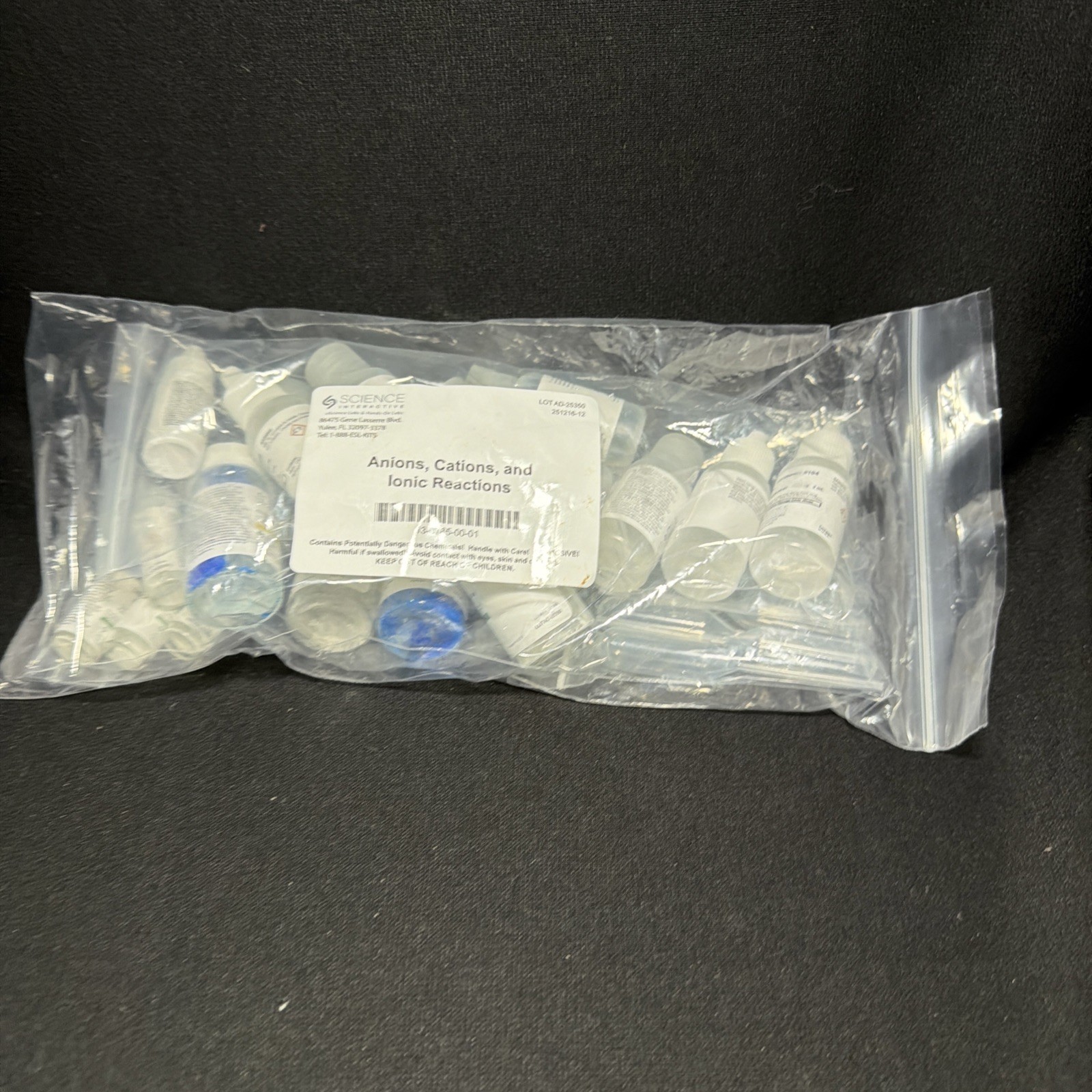 Science Interactive Anions, Cations And Ionic Reactions Kit