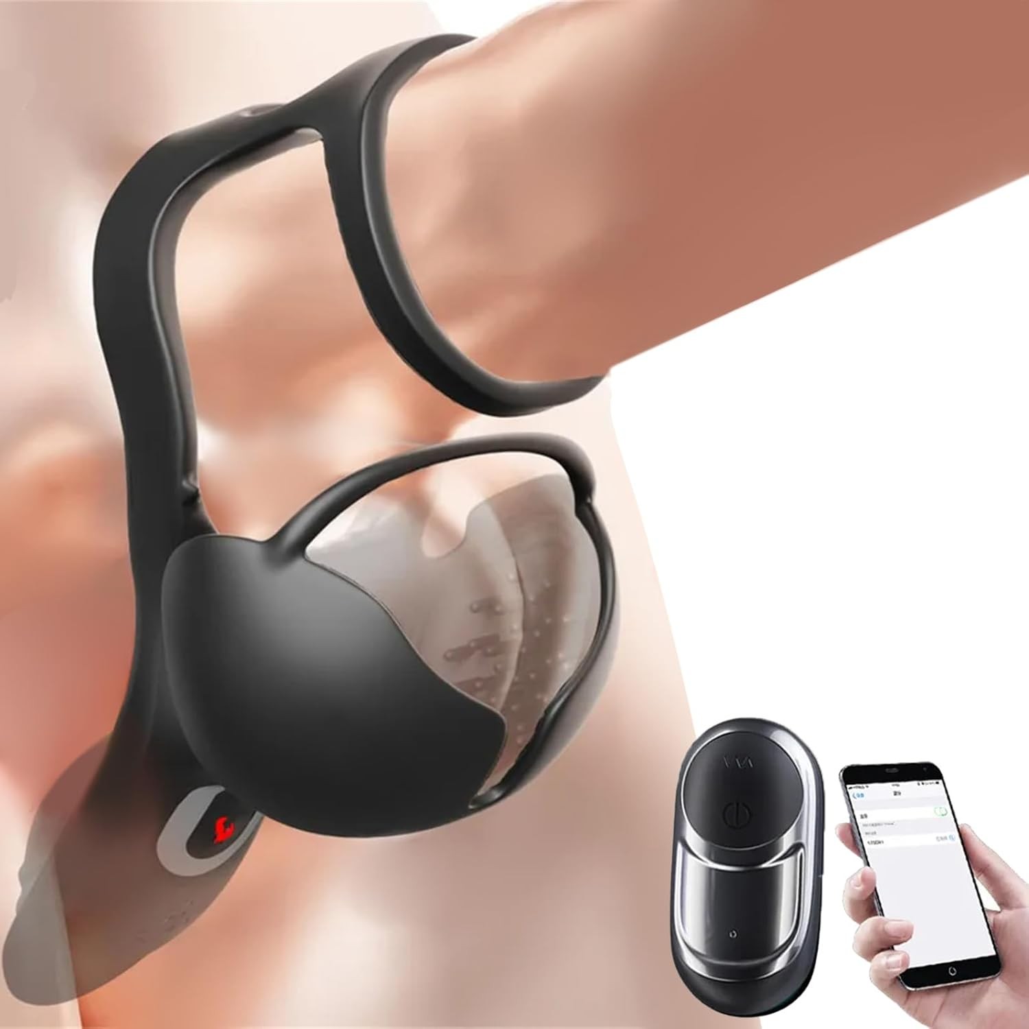 9-speeds Cockring Penis Ring Vibrator Testicular stimulation Lubricant for Male