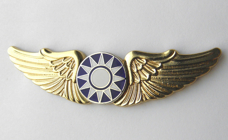 AMERICAN VOLUNTEER GROUP FLYING TIGERS WINGS BADGE 2.75" CHINESE US AIR FORCE