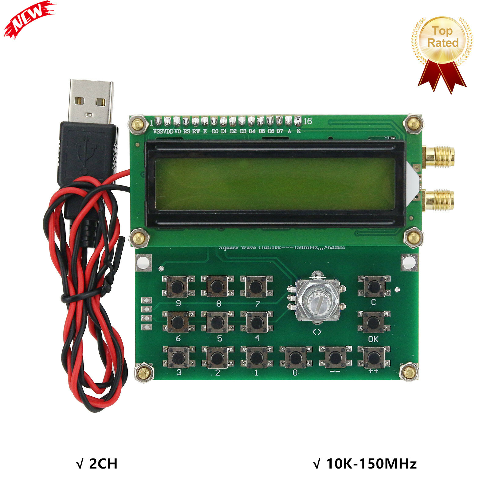Signal Generator 2CH Signal Source VFO-5351A V1.03 Square Wave Out 10K-150MHz