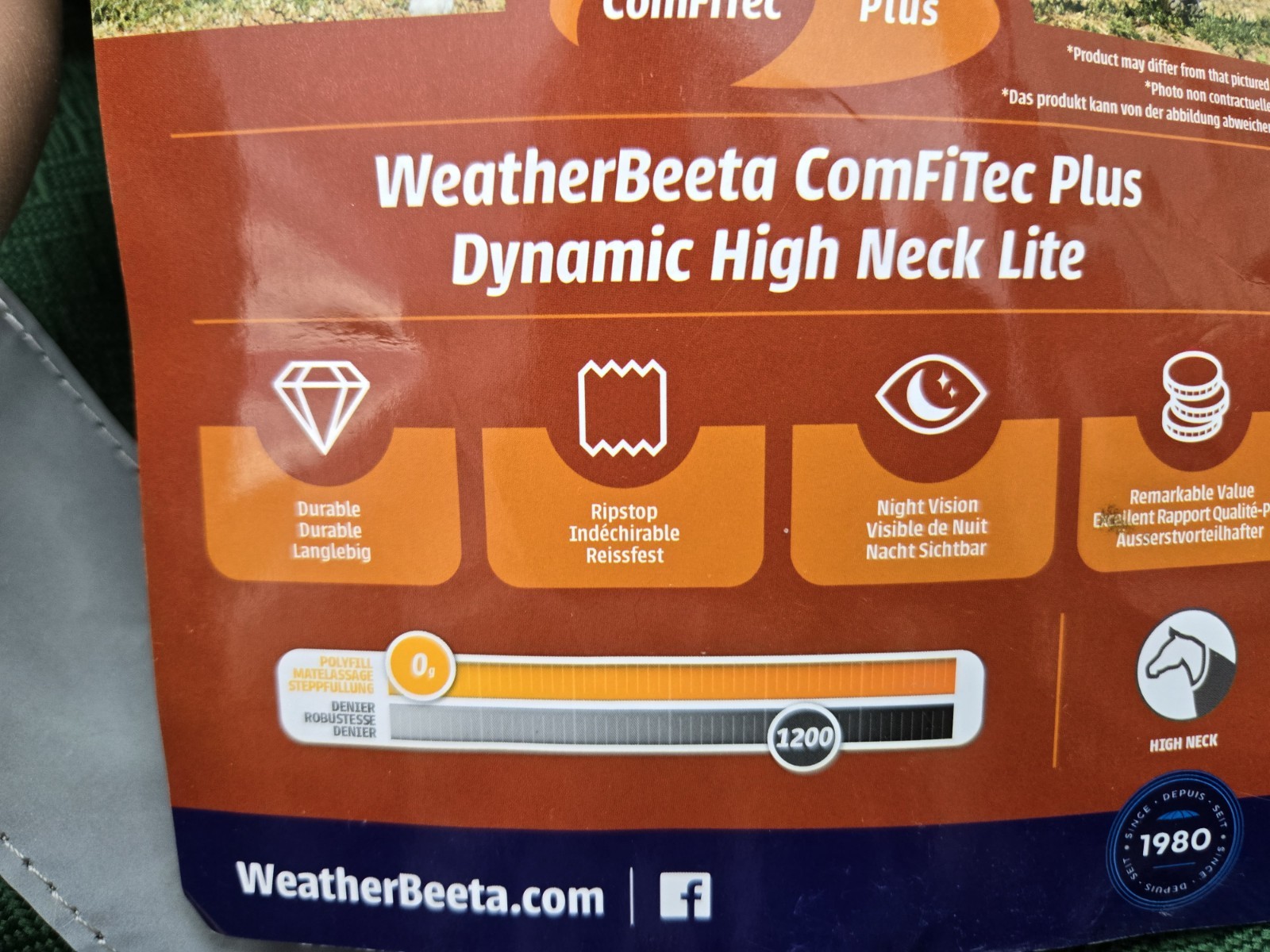 Weatherbeeta ComFiTec Plus Dynamic High Neck Light 84" sheet
