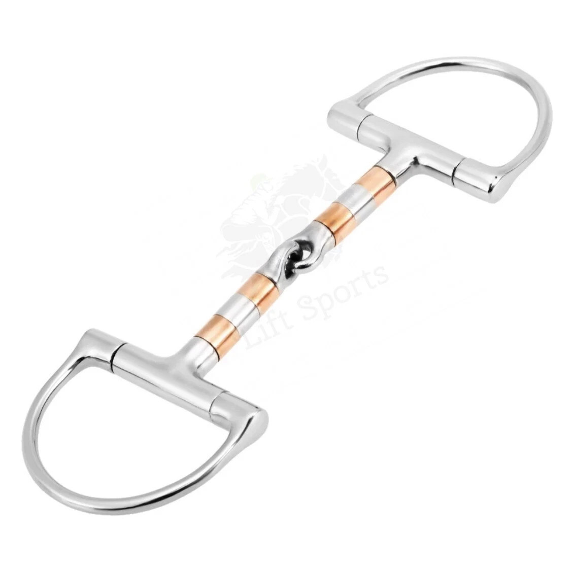 Stainless Steel walking Hourse Bit 8" Cheeks D Ring Snaffle W/Copper Roller