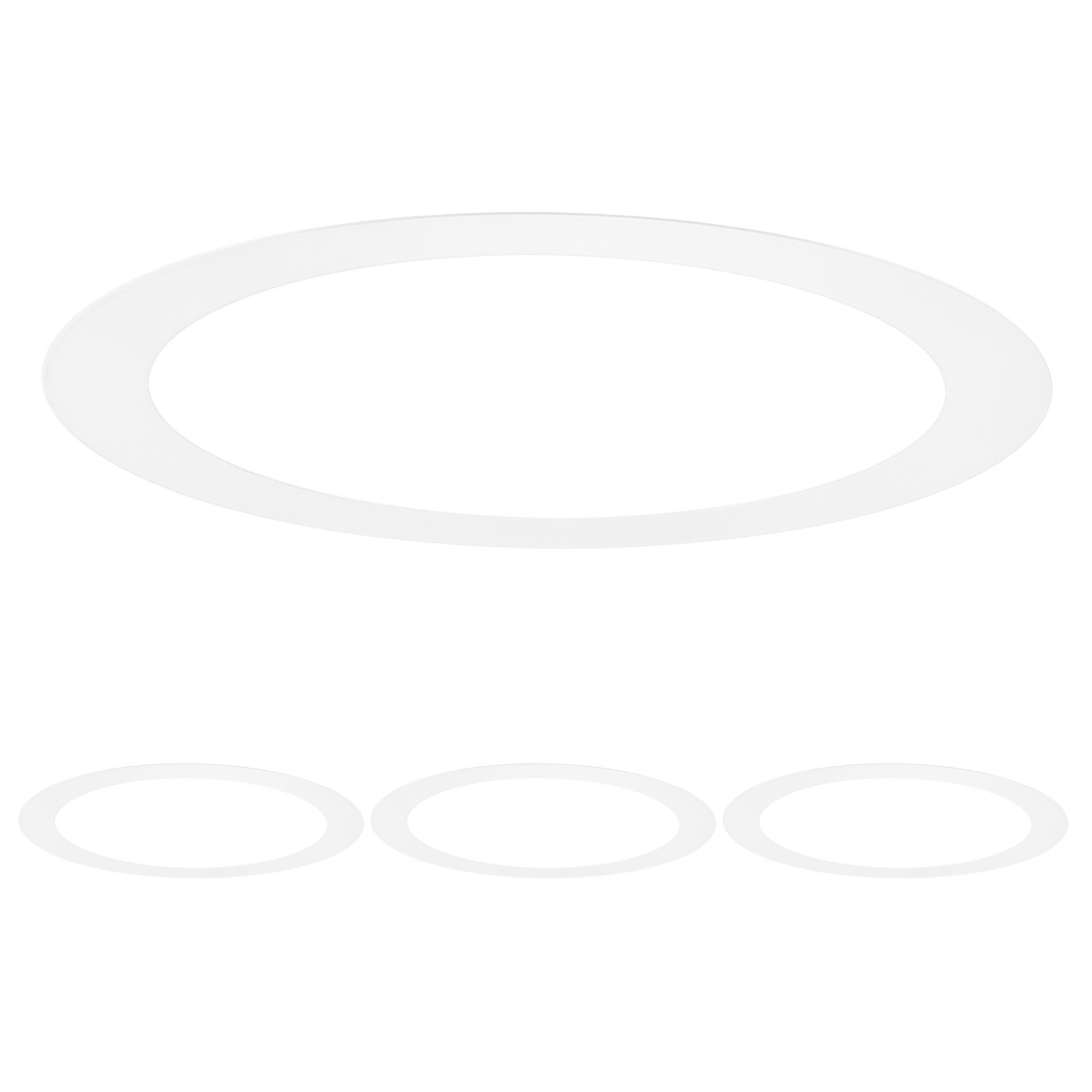 4-Pack 5.9" ID 7.5" OD Steel Goof Rings for 6 Inch Recessed Lights, Matte White