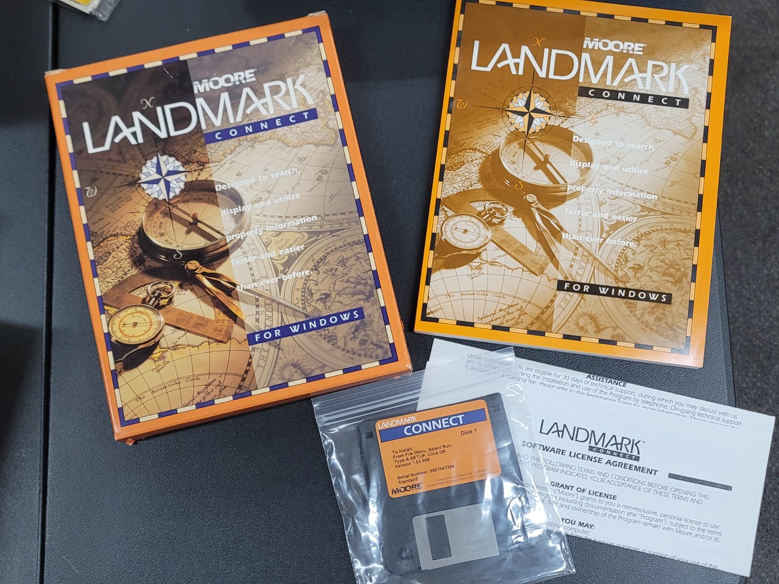 Vintage Moore Landmark Connect Software 3.5" Floppy Realtors MLS 1996