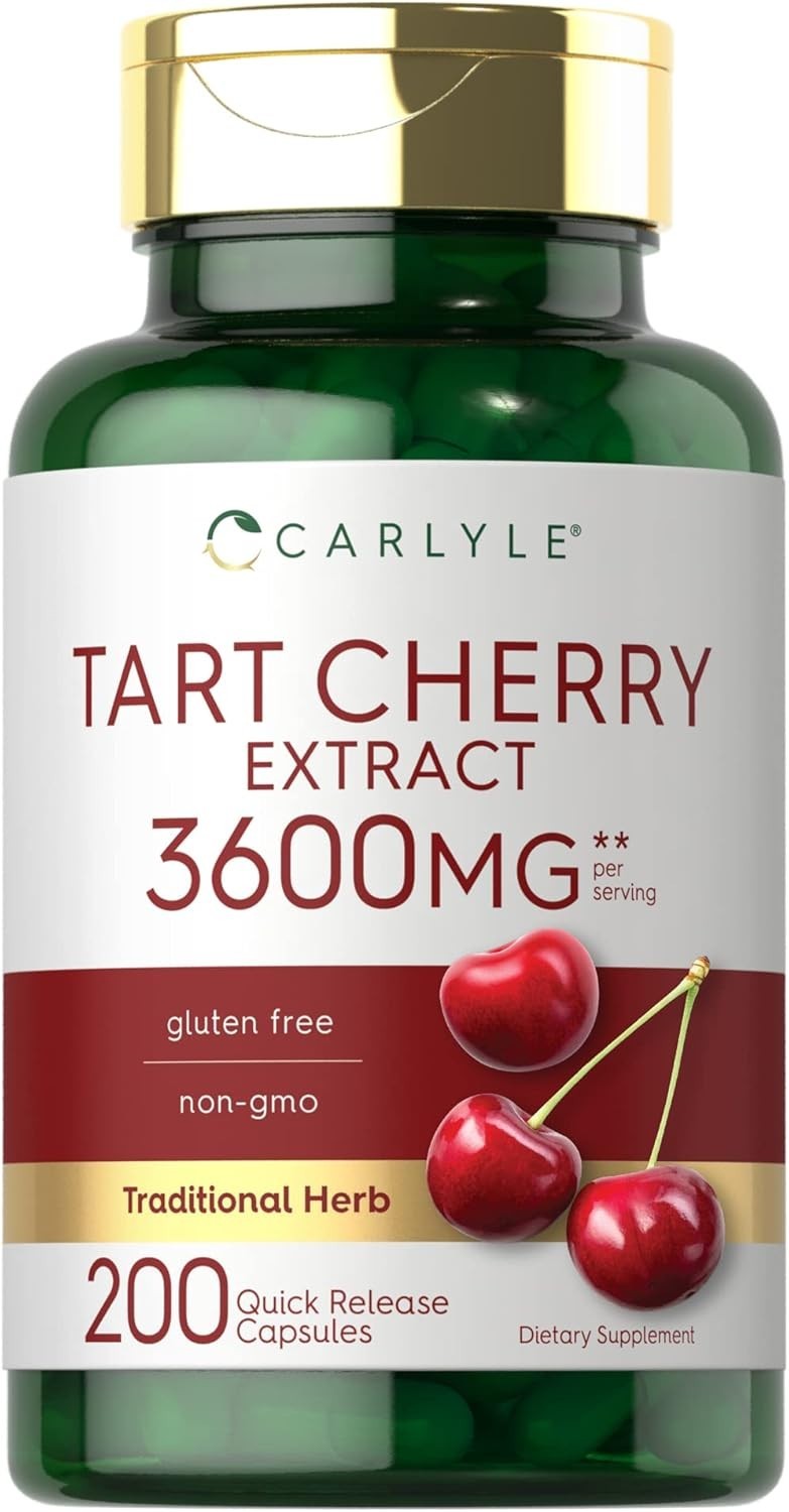 Tart Cherry Capsules | 3600mg Extract | 200 Count | by Carlyle