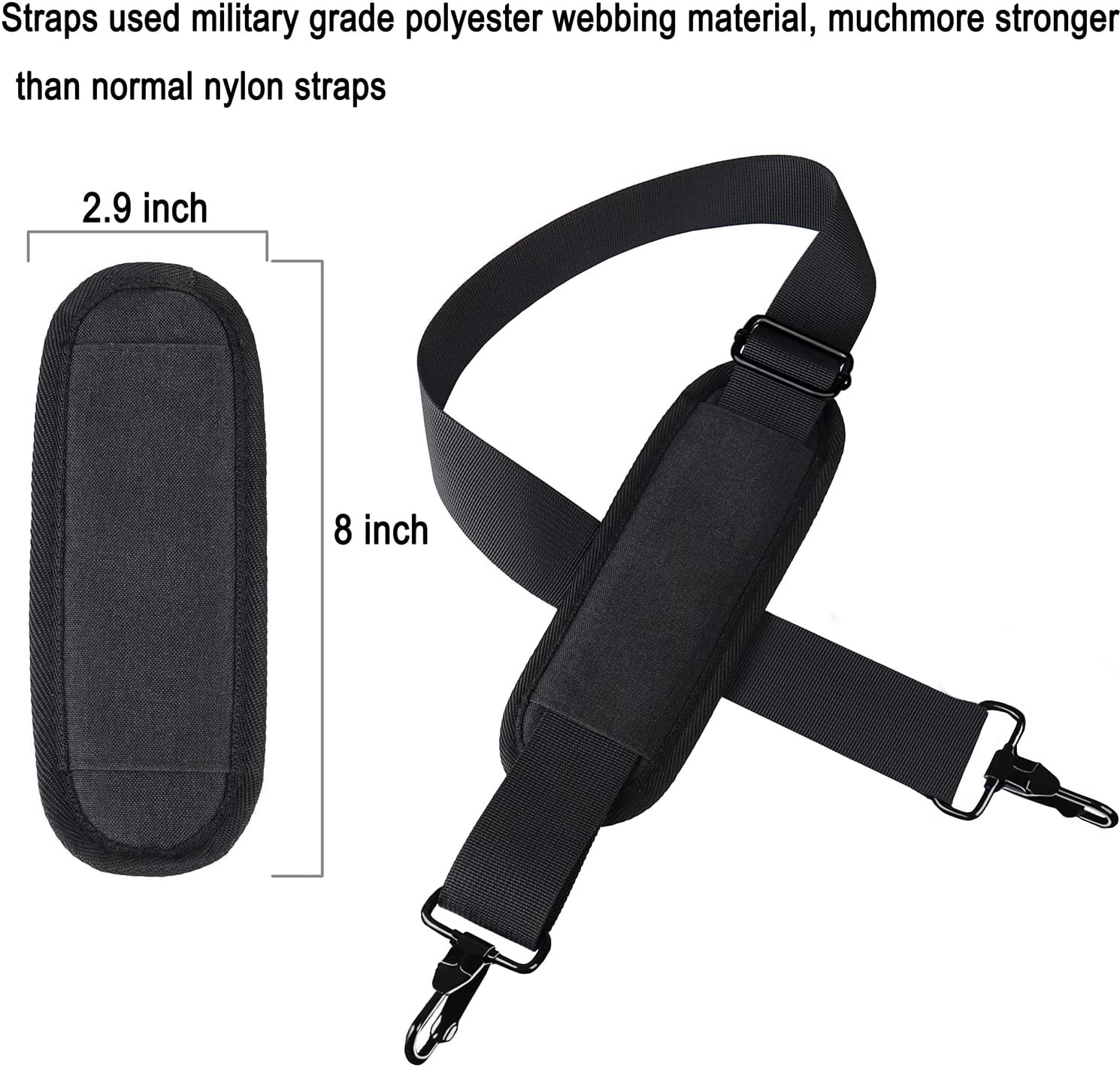 Shoulder Strap 56 Inch, Universal Adjustable Shoulder Belt Replacement Laptop Ba