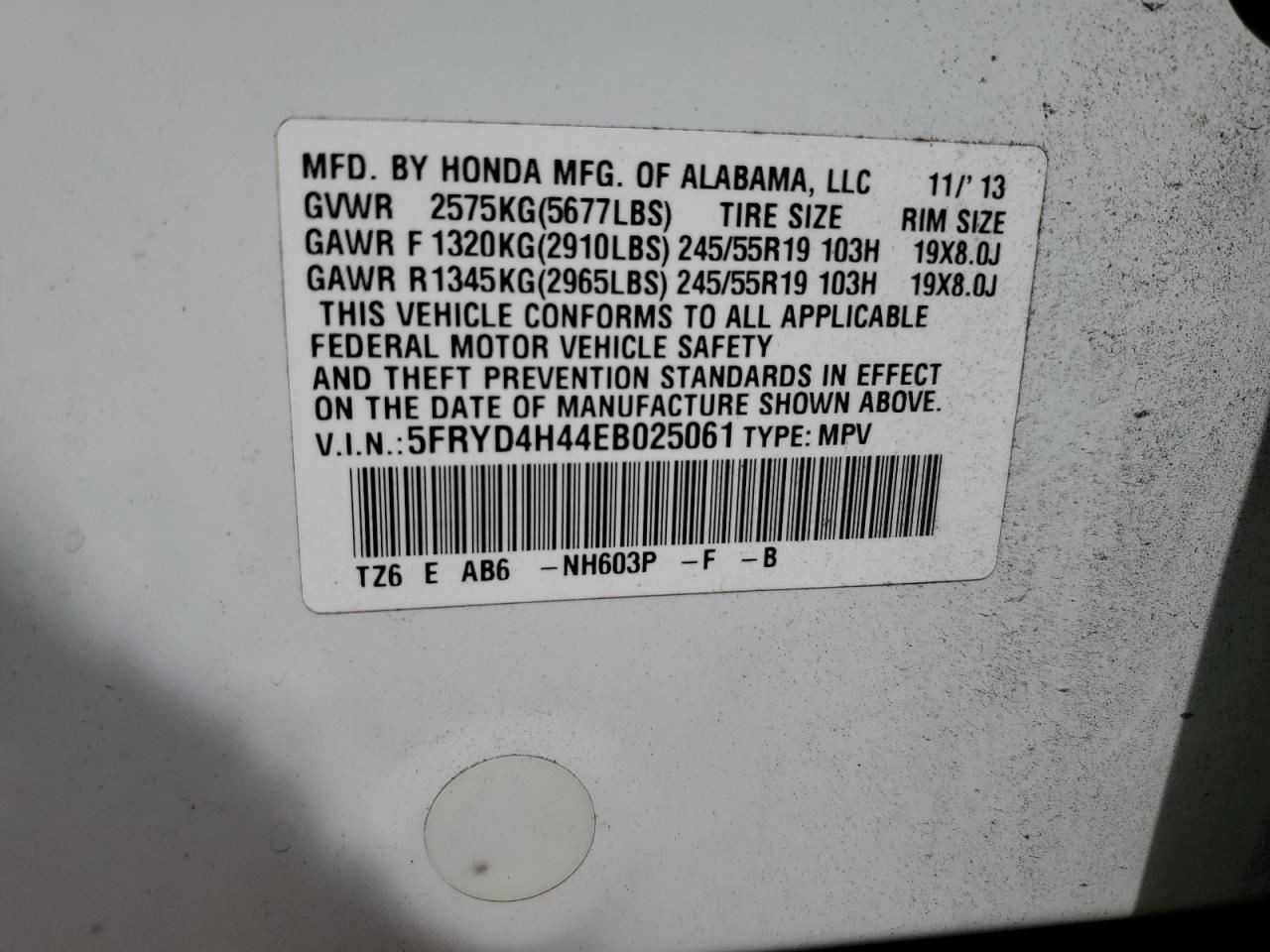 MDX 2014 Glove Box 4839130