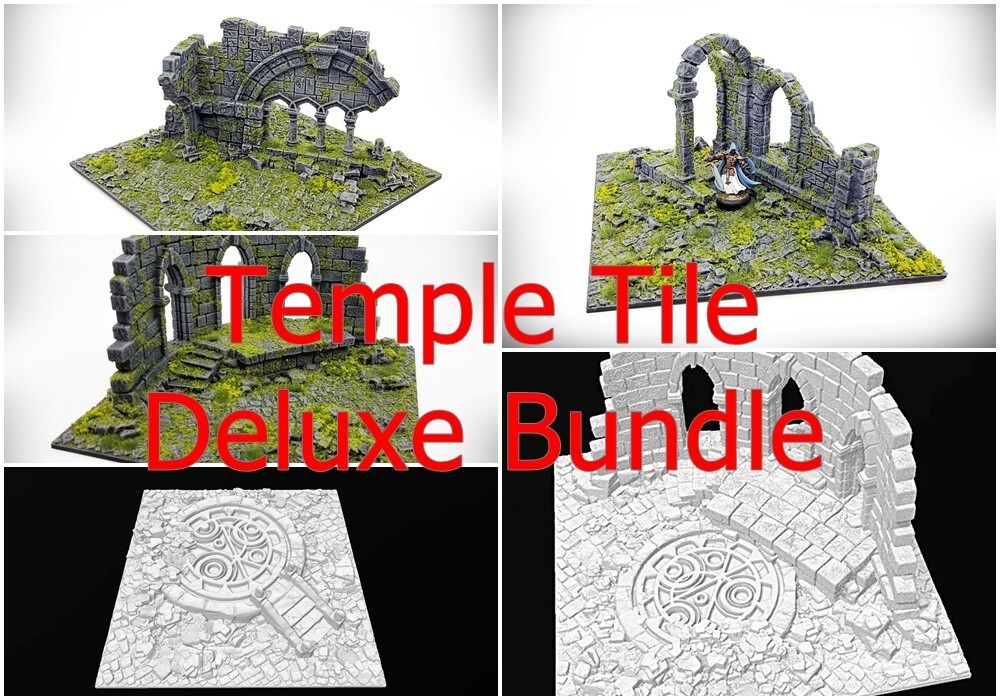 Ancient Ruined City Modular Tiles-Temple Tile Deluxe Bundle-tabletop RPG terrain