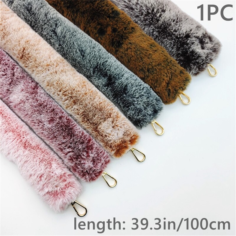Tie-dye Bag Straps Faux Fur Crossbody Shoulder Bags Replacement Accessories