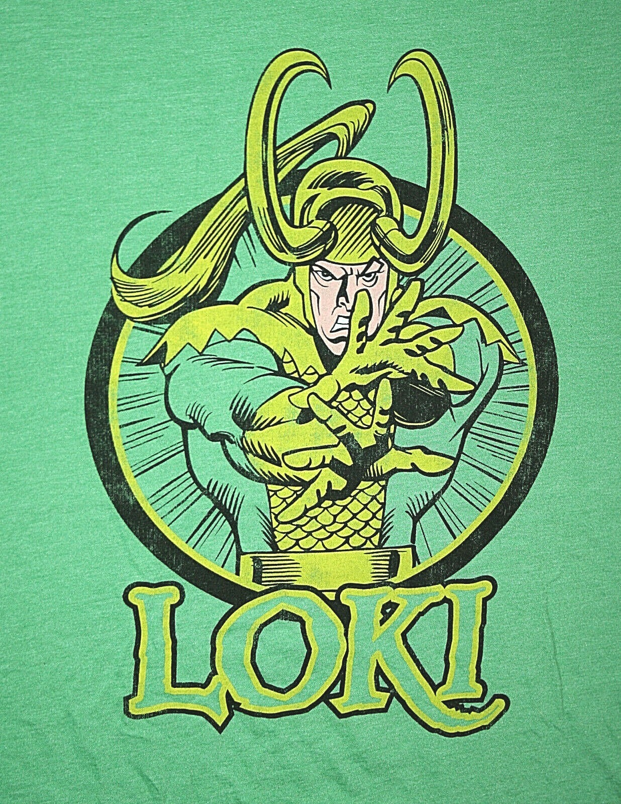 Marvel Comics Loki from the Mighty Thor Green T-Shirt New Small Welovefine