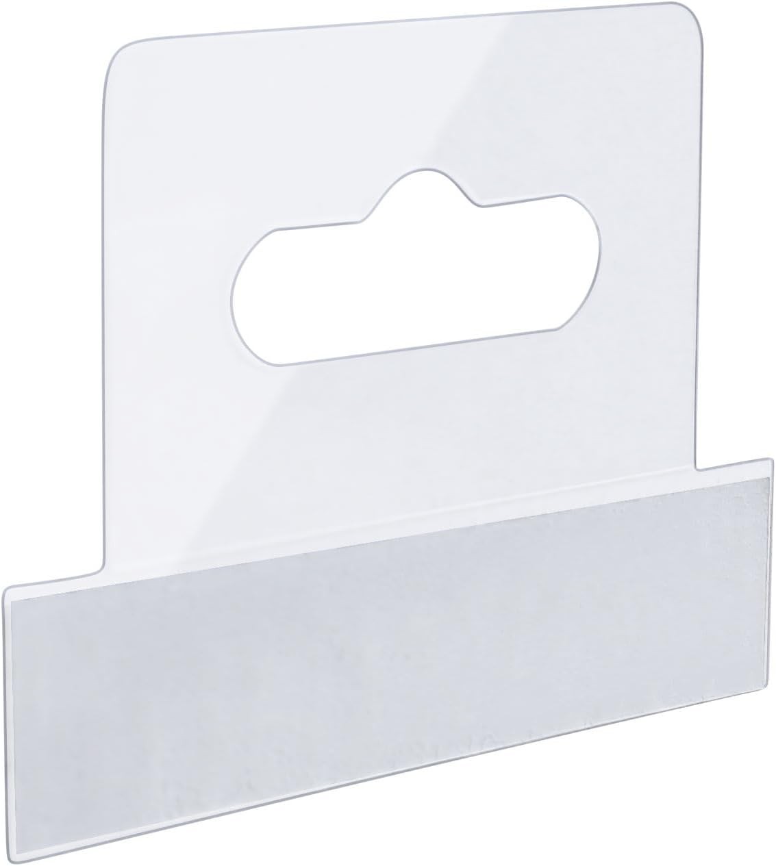 200pcs 1.8"x2.4"Heavy Duty Hang Tabs Self-Adhesive Plastic Clear Slot Hole