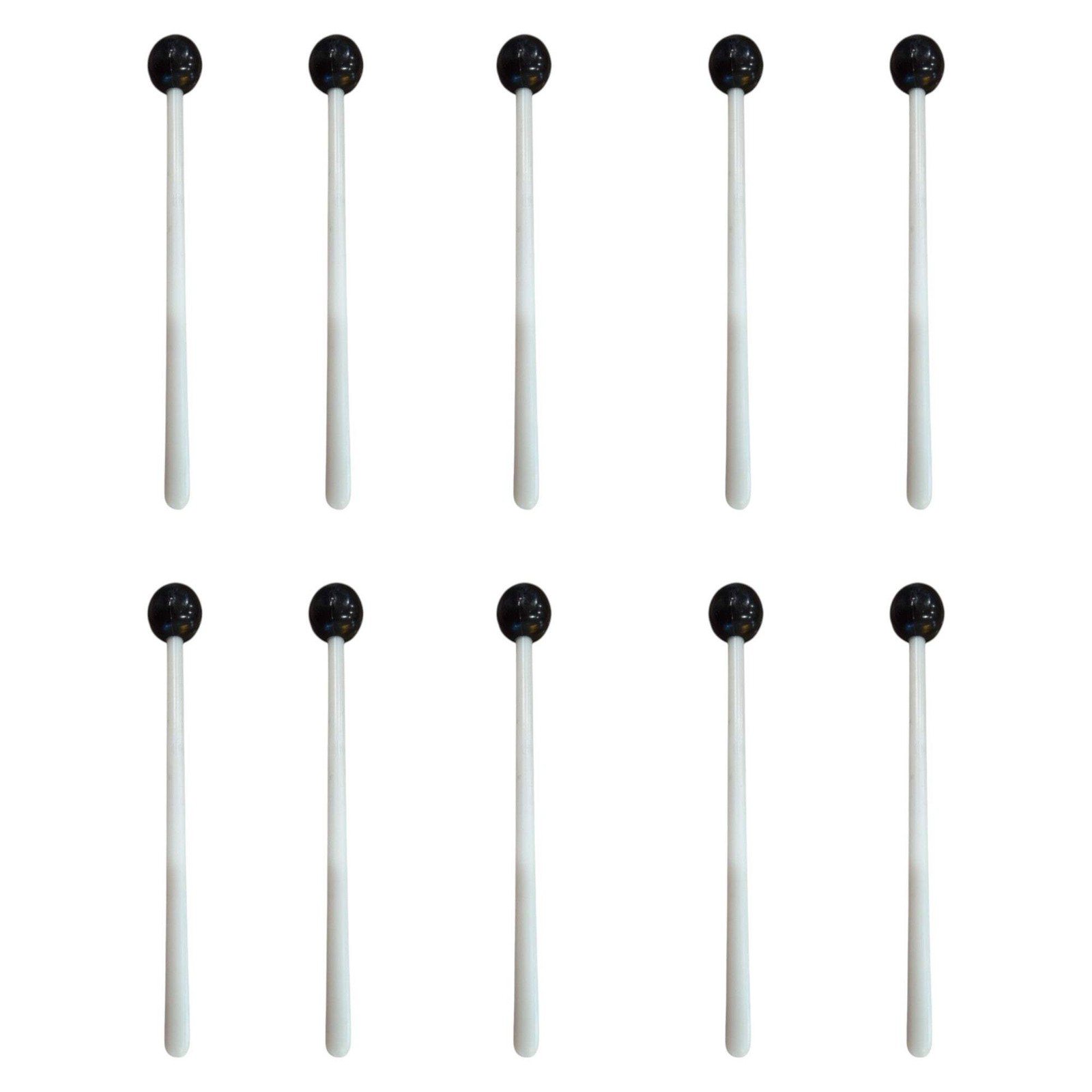 Tuning Fork Mallet, Rubber Ball, 1 in. Ball, 6 in. Handle, Pack of 10