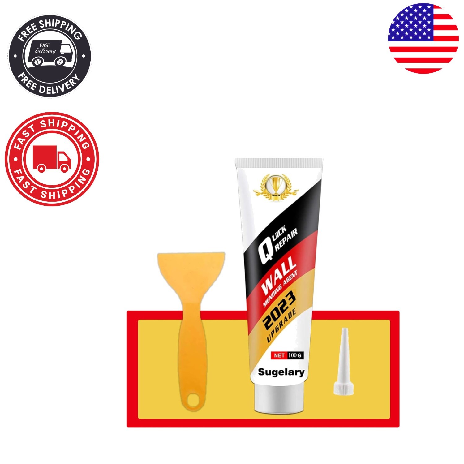 Versatile Wall Mending Agent & Repair Kit - Ideal for Wood, Plaster, and More