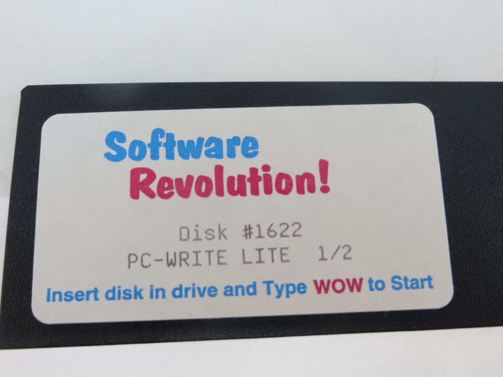 PC-Write Lite 5.25" Floppy Disk IBM vintage computer program disc
