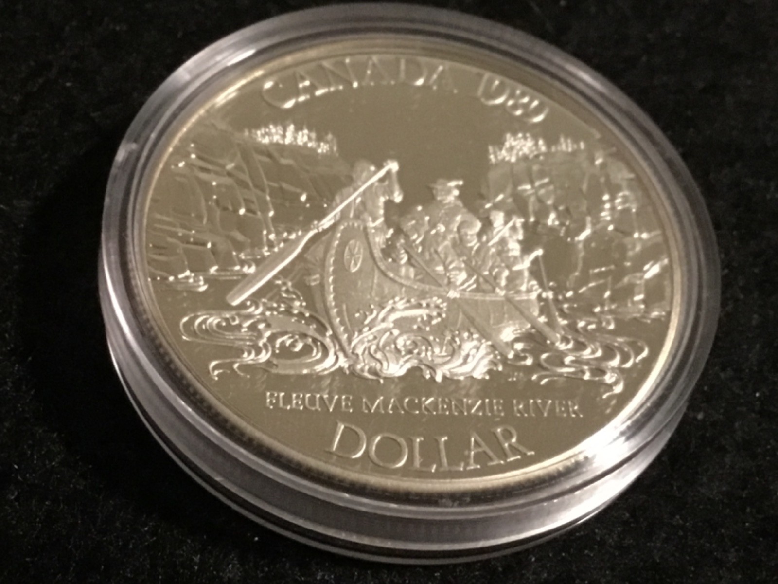 1989 Canada Mackenzie River Silver Commemorative Proof Dollar