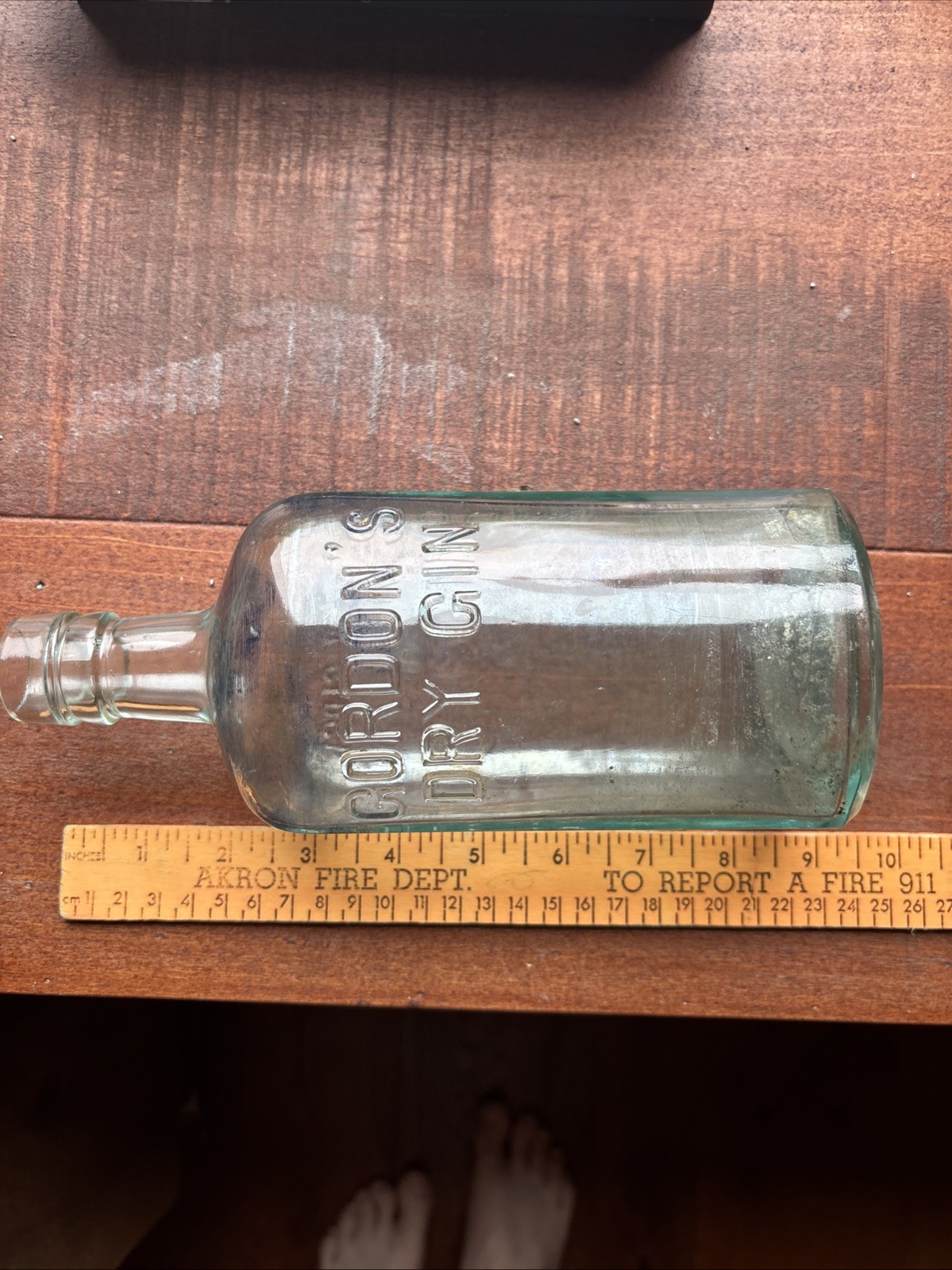 Gordon’s Dry Gin Embossed Bottle; London England