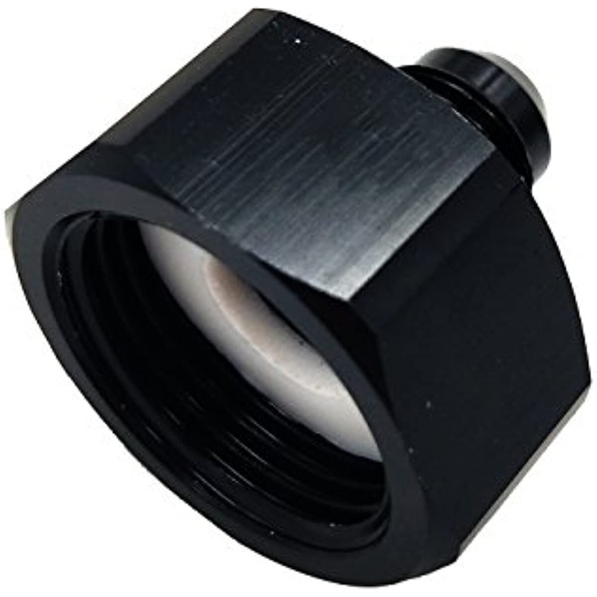 Nitrous Bottle Nut Adapter With Washer (Black, 4AN)