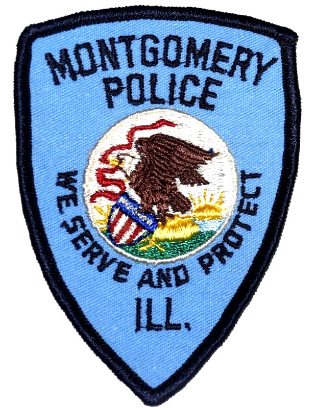 MONTGOMERY – POLICE - ILLINOIS Sheriff Police Patch STATE SEAL VINTAGE OLD MESH