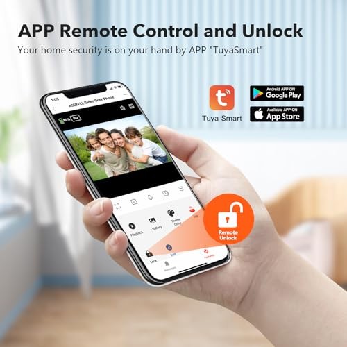 Wireless Smart Video Doorbell Intercom 1080P 7 Touch
