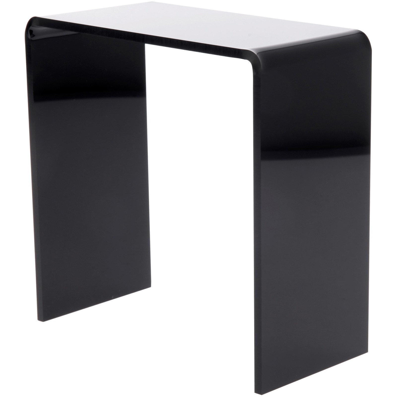 Plymor Black Acrylic Vertical Rectangular Display Riser, 7" H x 7" W x 3.5" D