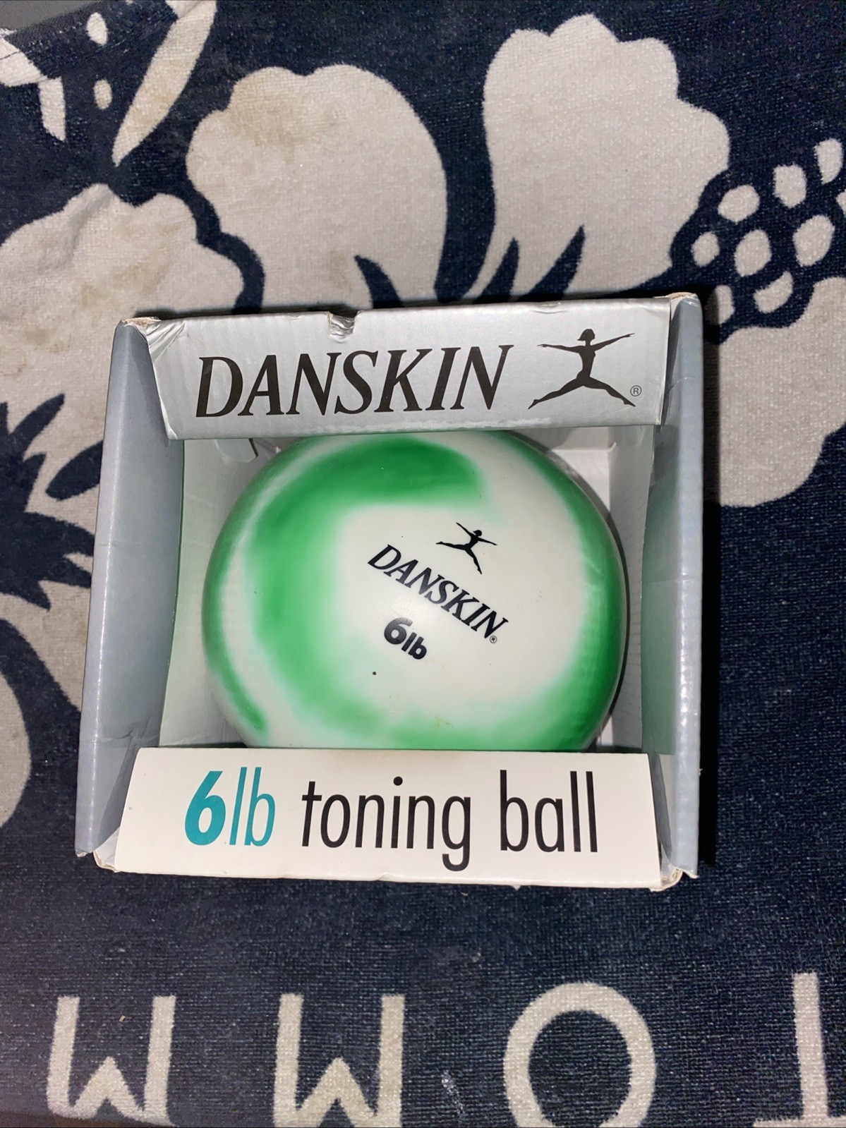 Danskin 6 lb Weighted Toning Ball Y2k 2000s Marble Exercise Fitness Core Boxed