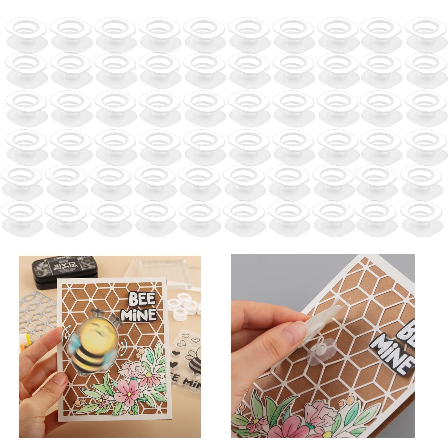 60Pcs/Set Mini Action Wobbles,Self-Adhesive Springs,Small Wobblers Movers for...