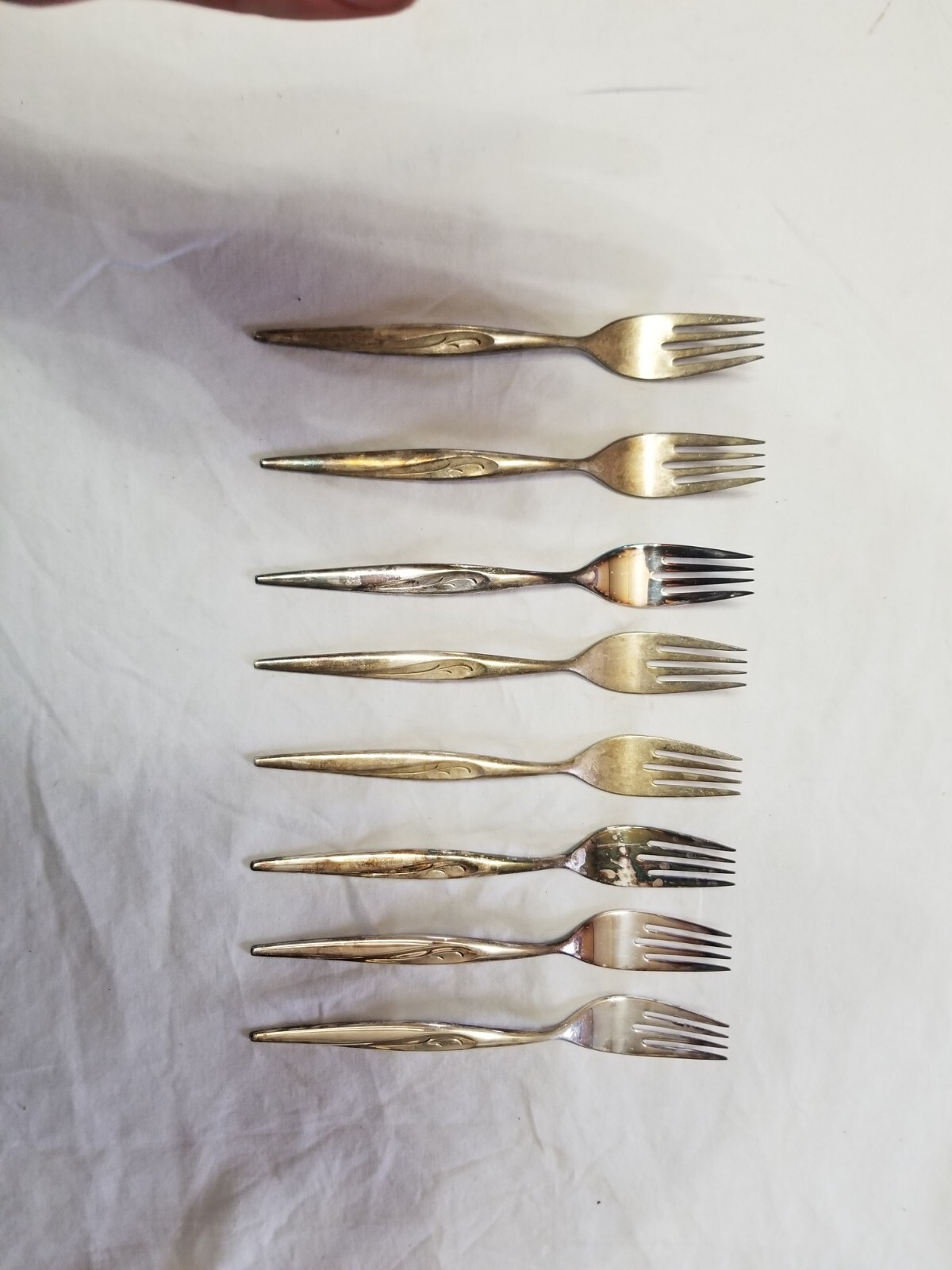 Oneida Community Flight Pattern Set of 8 Dinner Forks VTG 1963 Flatware
