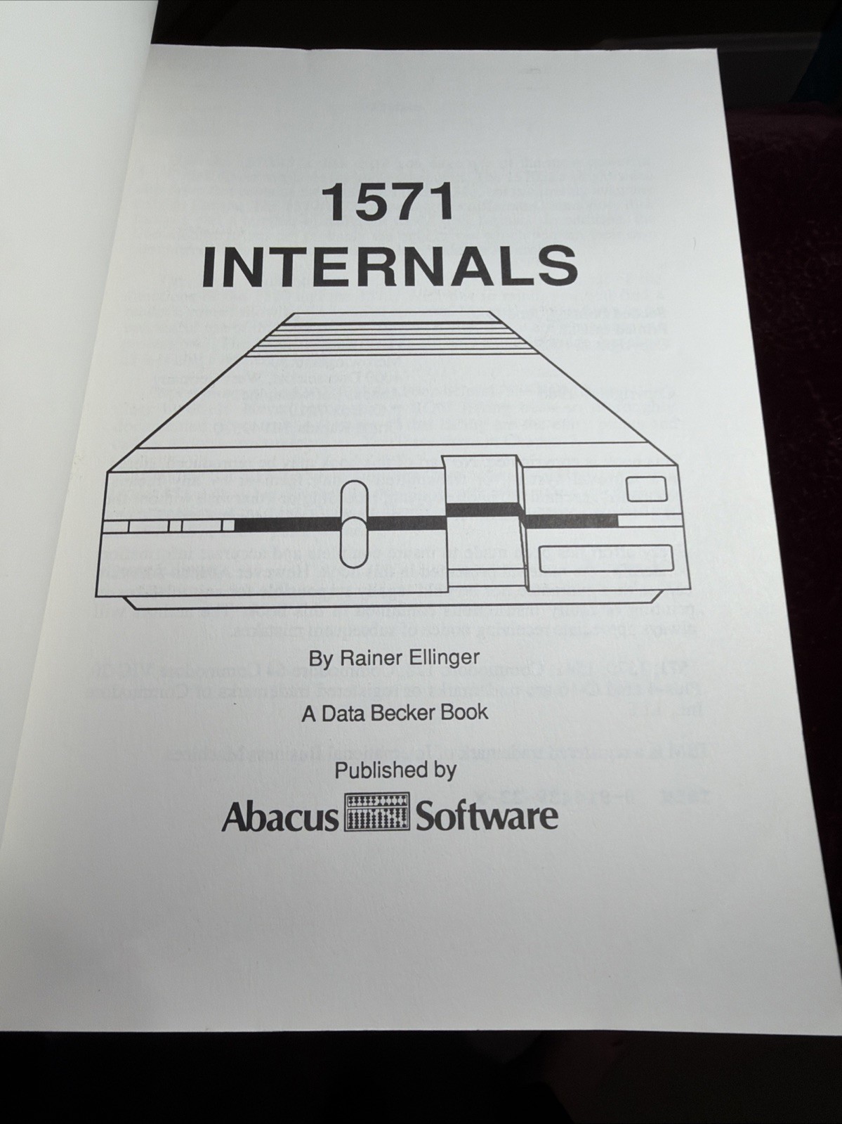 Vintage Commodore 1571 Internals Book Abacus Software Vintage C64 C128