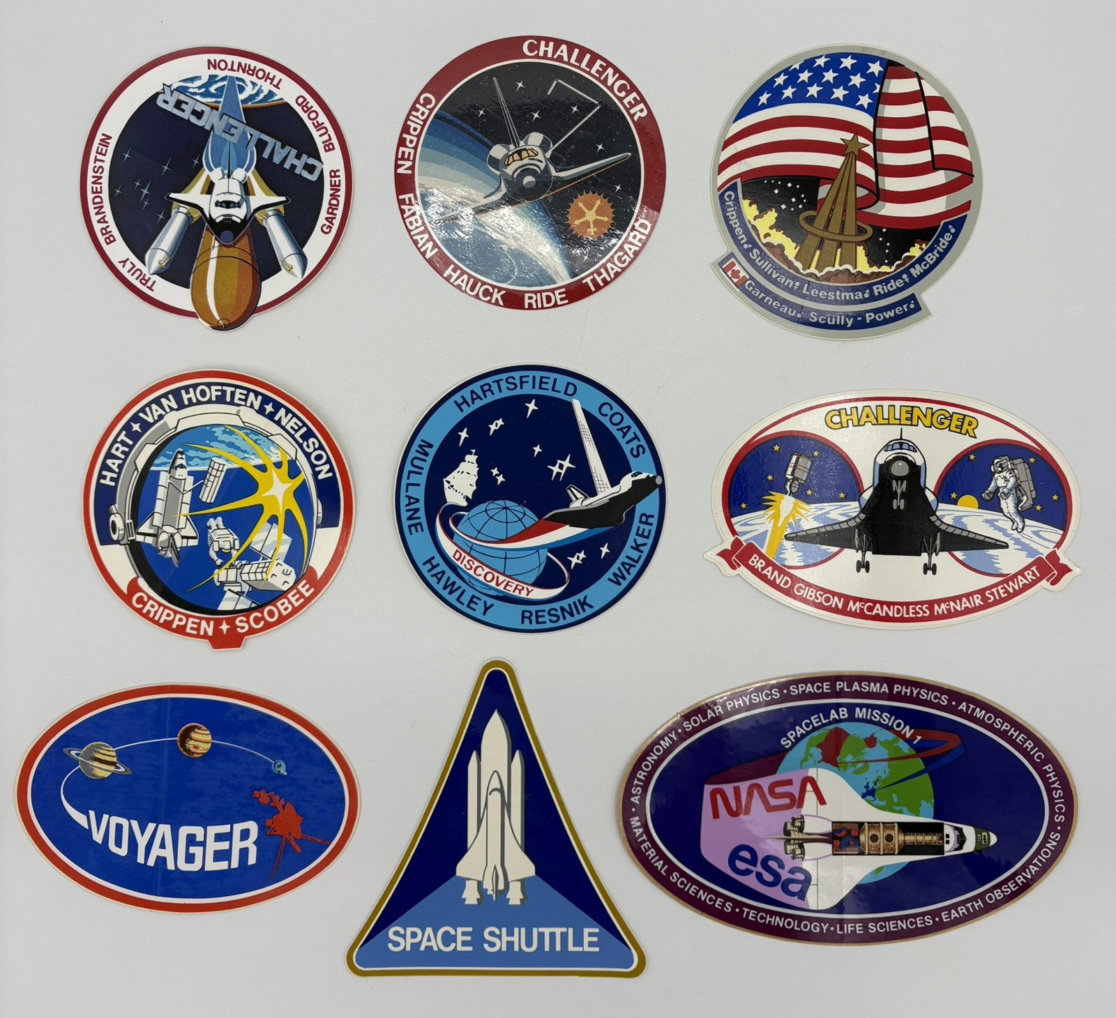 Vintage 1990s NASA Challenger Sticker Set