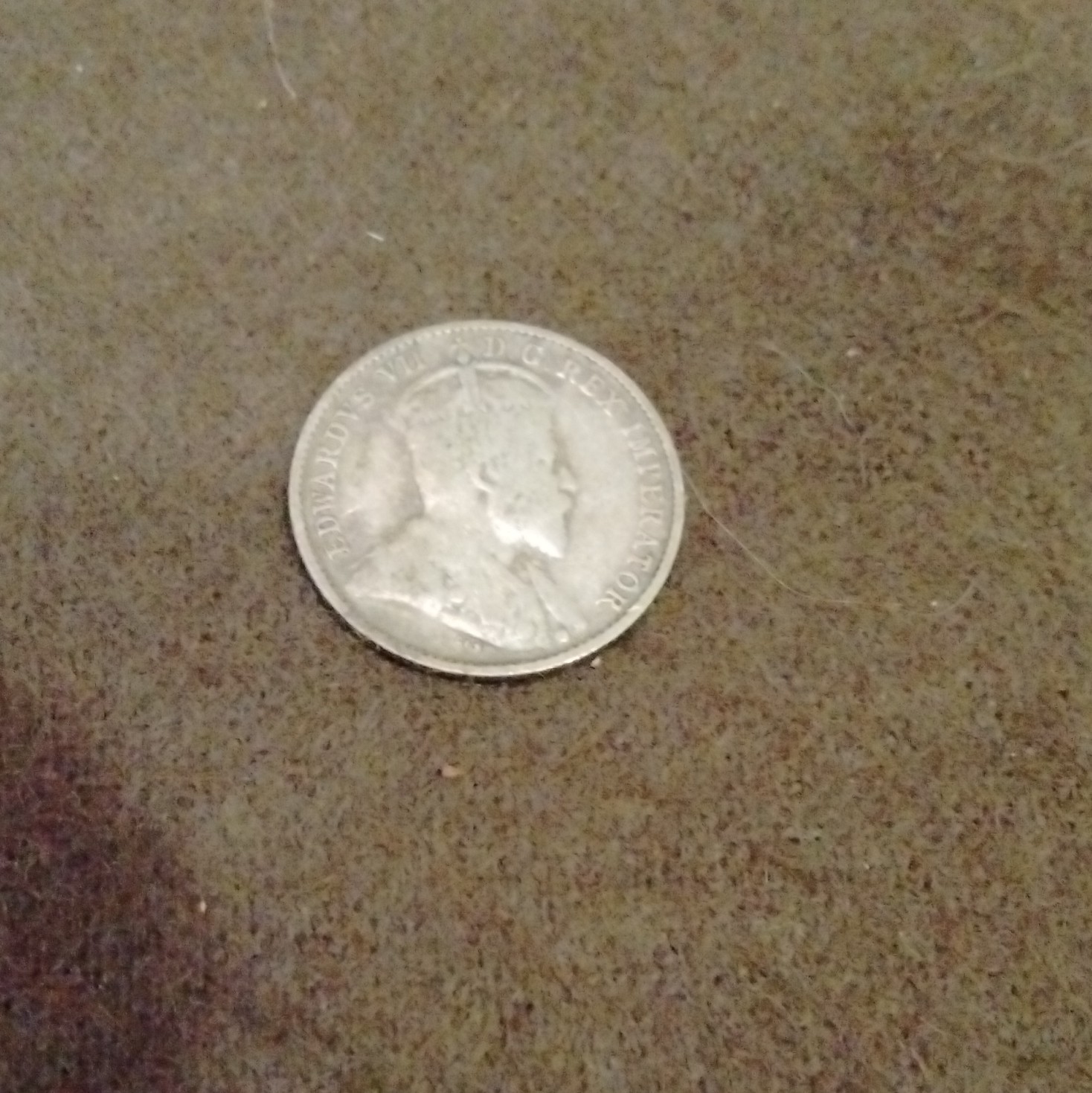 Canada 1903 5C Silver Coin KM#13 0.925 Fineness Variety H RB Color