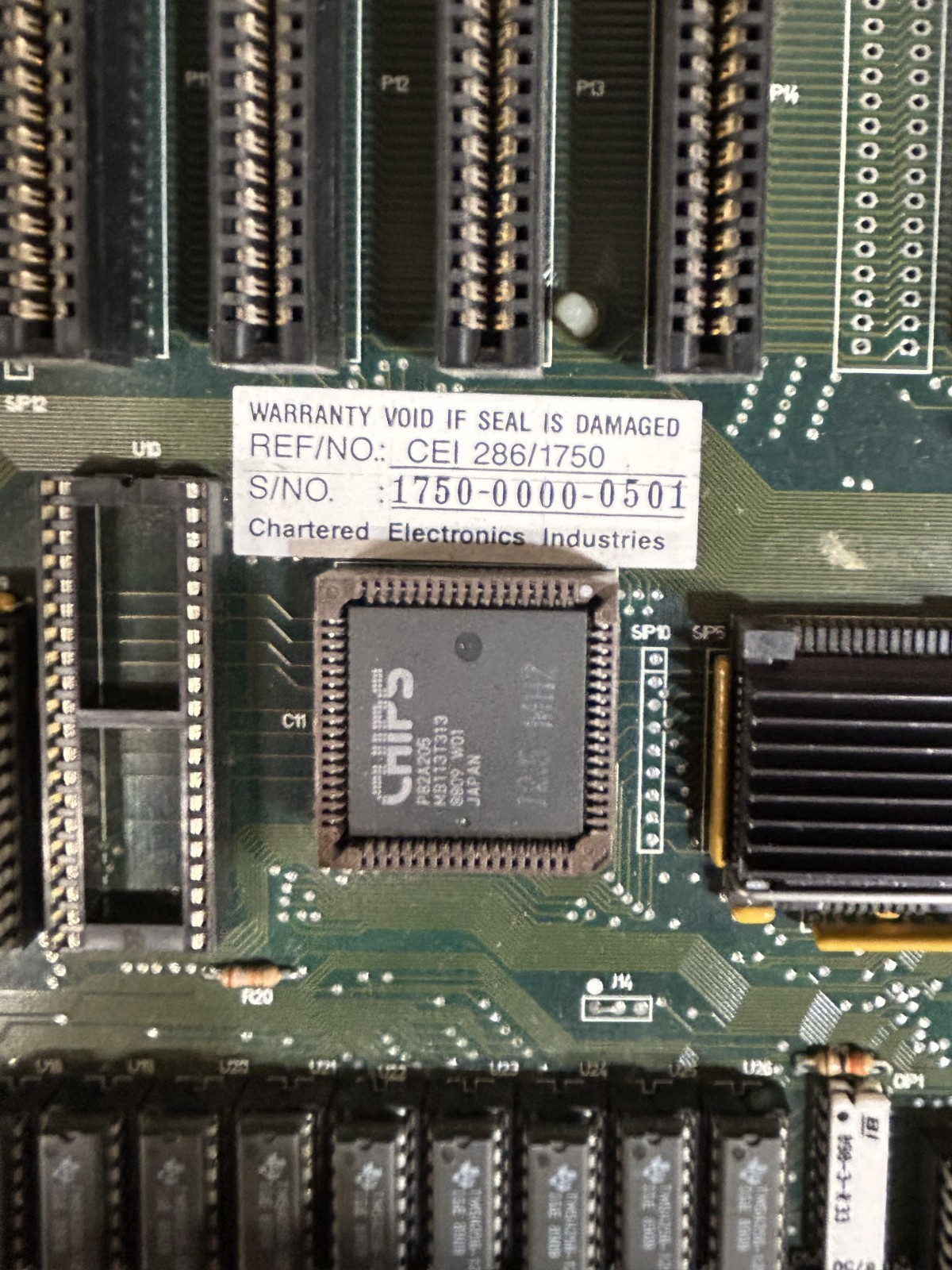 Chartered Electronics 286A 80286 Motherboard