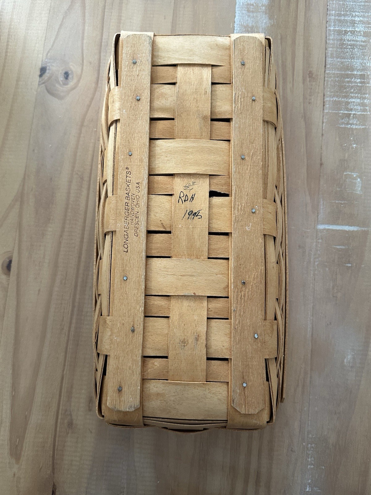 1995 Longaberger Bread Basket with Protector 14.5” X 7.75”