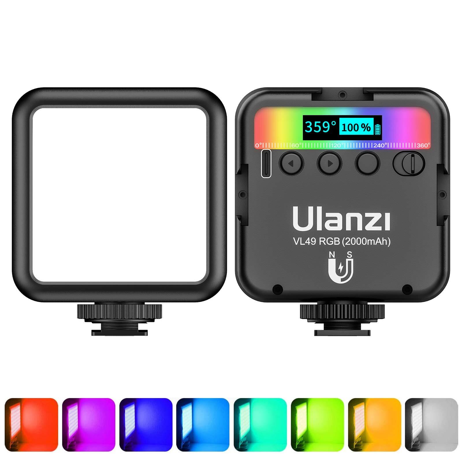 Vl49 Rgb Video Lights Led Camera Light 360 Full Color Portable Photography Light