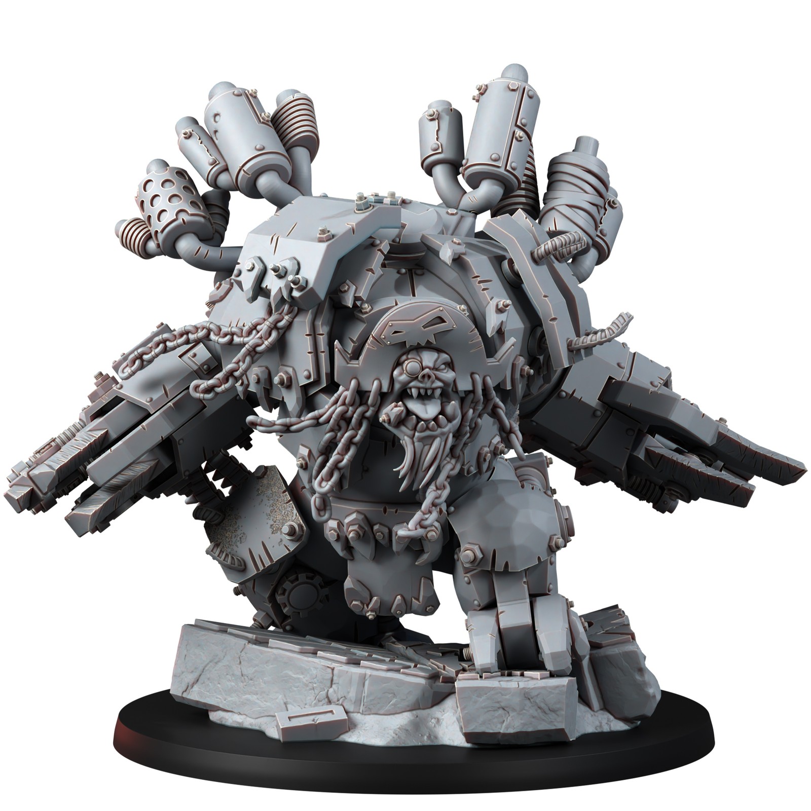 BULWAAAGH ORKS GRAND-O-WARBOSS WITH PIRATE HEAD
