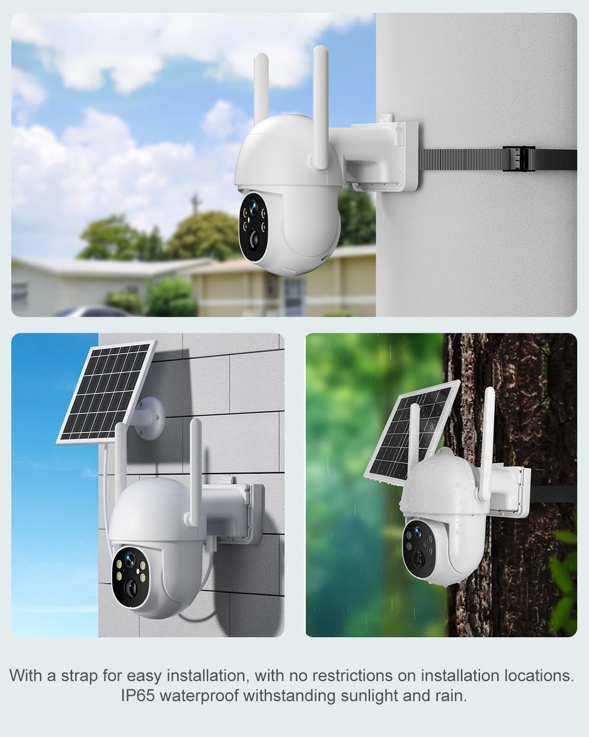 Lifetime Free Unlimited Data 4G LTE Security Camera Solar Battery Wireless