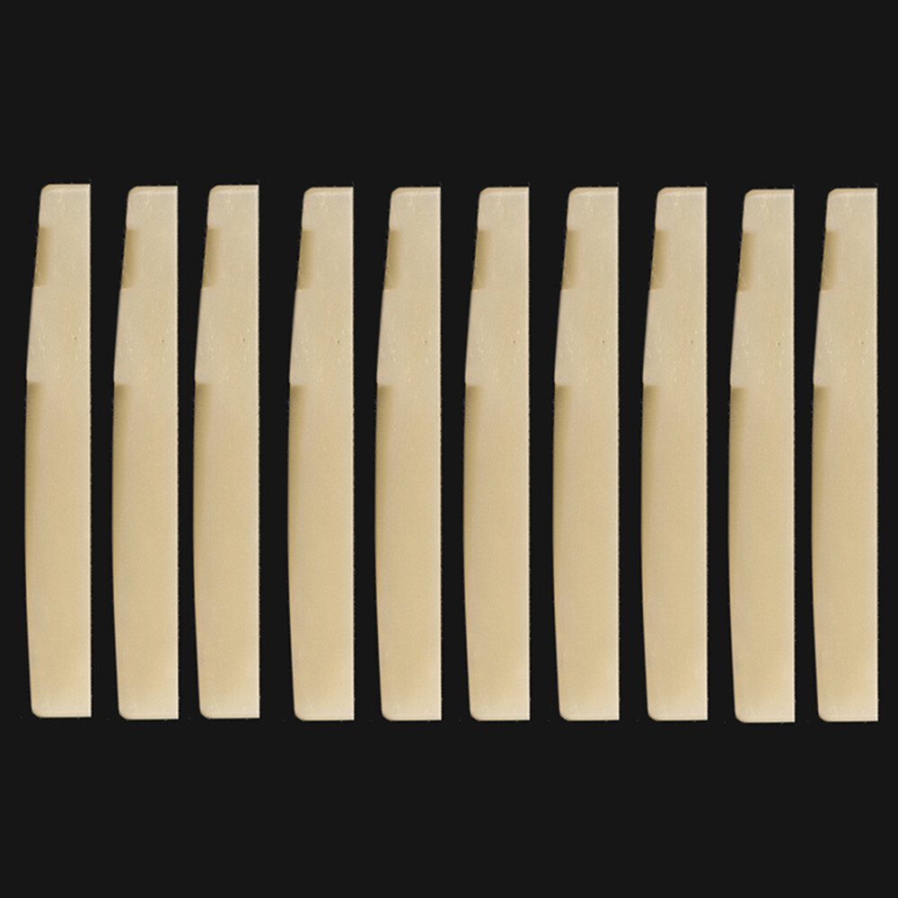 10PACKS Guitar Unbleached BONE Saddle nut bridge 72X3X9mm acoustic Luthier US
