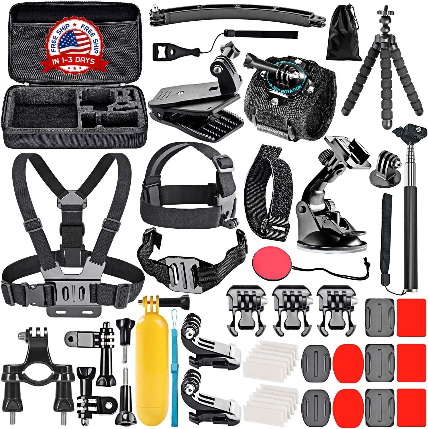 Accessories Kit Compatible for Gopro Hero 11,10,9,8 Action Camera Accessories US
