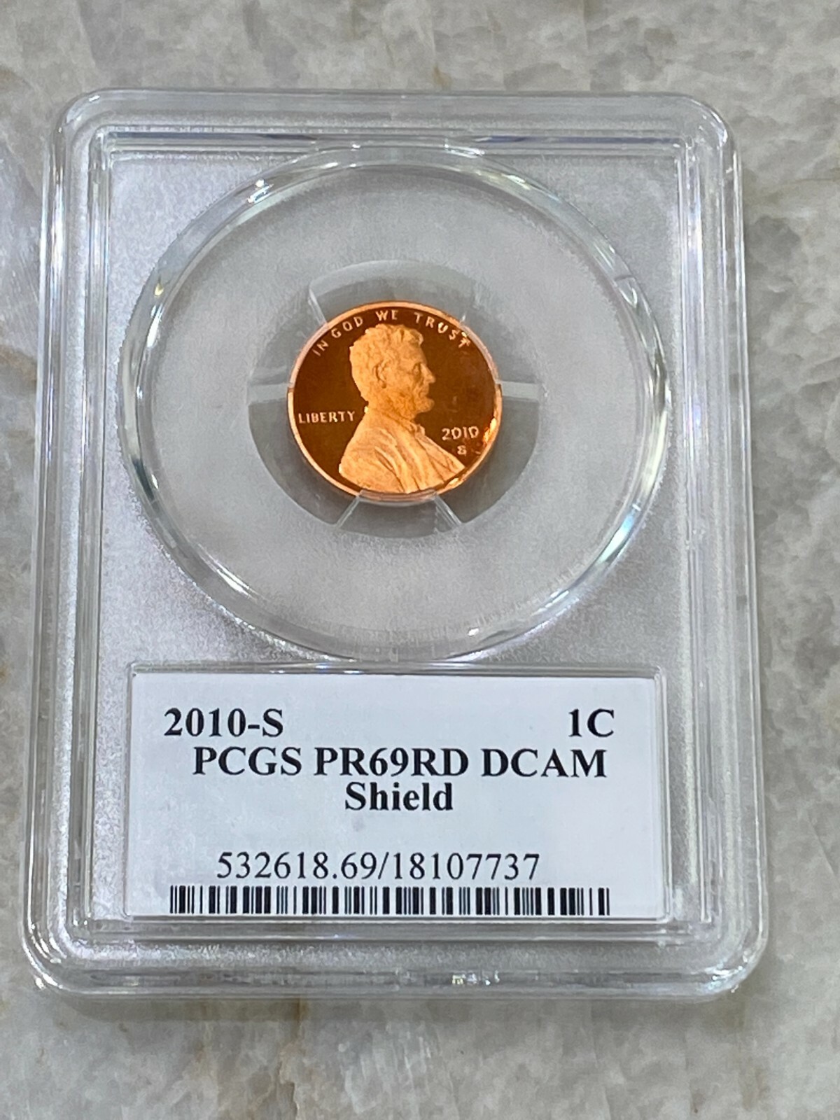 2010-S Proof Lincoln Shield Cent - PCGS PR69DCAM Signed by Lyndall Bass