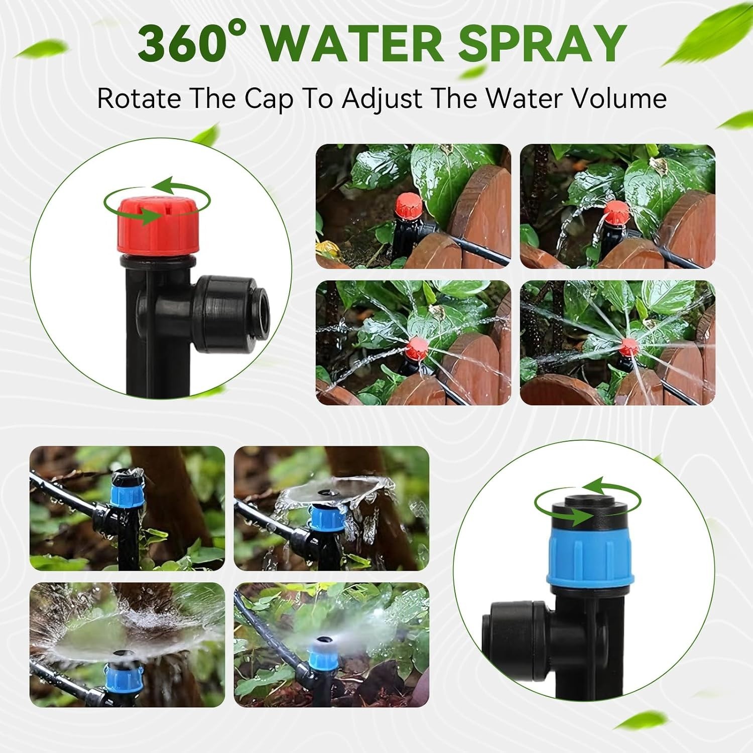 Adjustable Drip Irrigation System: 106FT Quick Connect Garden Watering Solution